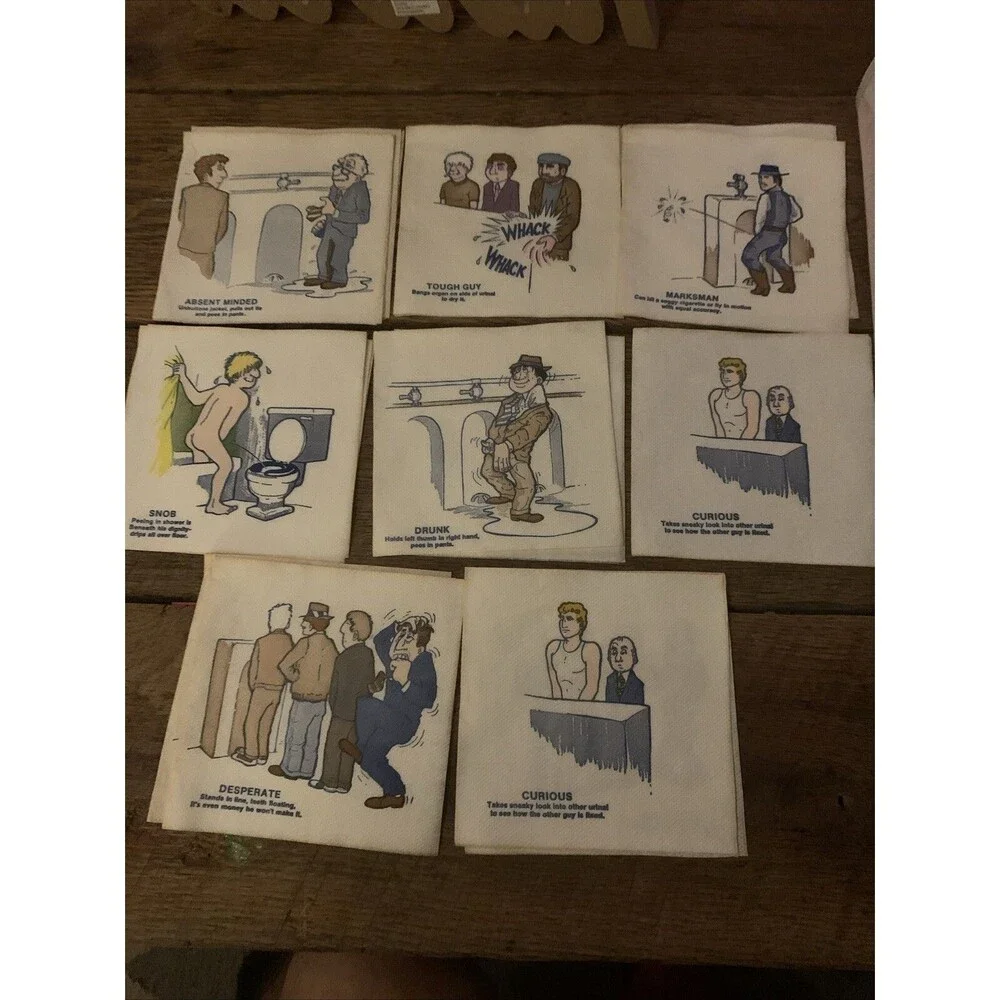 1983 20 Cocktail Napkins - Funny Gags From the John - New In Original Box